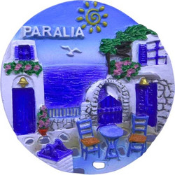 Τουριστικό μαγνητάκι Souvenir - Σετ 12pcs - Paralia - 678426