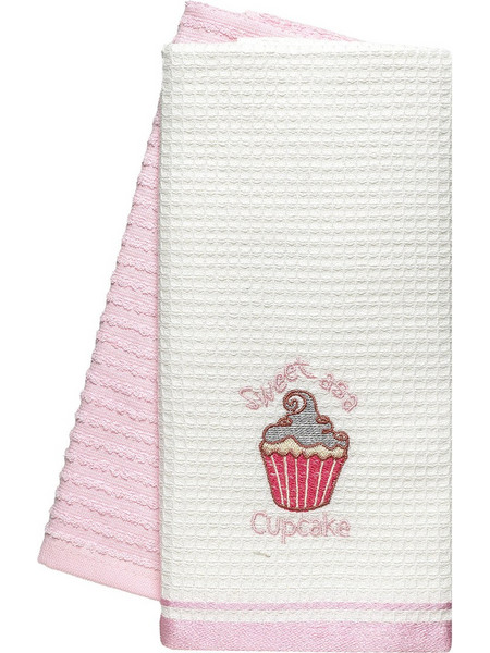 Ποτηρόπανα Σετ 2 Τμχ Cupcake Art 8815 40x60εκ Ροζ
