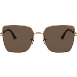 Vogue VO4199S 280/73 Γυναικεία Γυαλιά Ηλίου Τετράγωνα Μεταλλικά Χρυσά με Καφέ Φακό