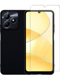 Redshield Silicone & Glass Σετ για Realme C51/C53 Black Θήκη Κινητού & Προστατευτικό Οθόνης
