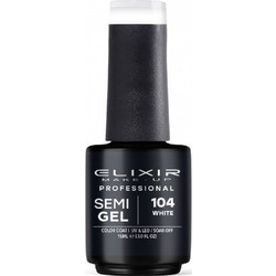 Elixir Semigel 104 White Ημιμόνιμο Βερνίκι Νυχιών 15ml