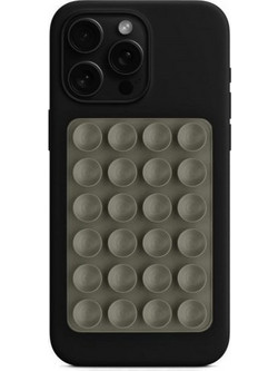 Techsuit Phone Holder Βεντούζα Σιλικόνης Τετράγωνη - Light Grey