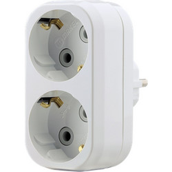ADAPTOR ΣΟΥΚΟ 2ΠΛΟΣ ΚΑΘΕΤΟ 16Α MAKEL - 2-M10031