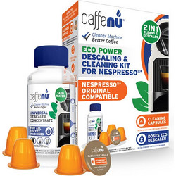 Caffenu KIT Καθαρισμού μηχανής Nespresso (4caps caffenu, 1x αφαλατικό Caffenu 200ml)