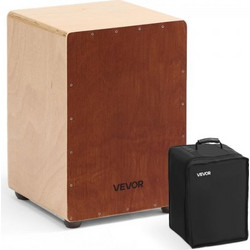 VEVOR Cajon Box Drum, με εσωτερικά σύρματα Snare Ελαφρύ Ξύλινο Κουτί Κρουστάς, Φορητό Μουσικό όργανο Birch Wood Drum με Ταξιδιωτική τσάντα για αρχάριους και επαγγελματίες, 305 x 305 mm