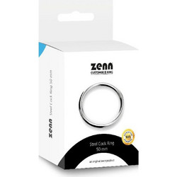 Zenn Steel Cock Ring Crystal 50mm Δαχτυλίδι Πέους Μεταλλικό 5cm Ασημί