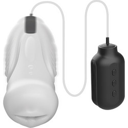 Jamyjob Hurricane Oral SEX Stimulator Pocket Mouth Αυνανιστήρι με Δόνηση & Αναρρόφηση White