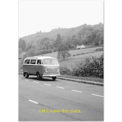 Αφίσα Let΄s leave this place - Typographic , 30X40