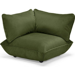 Fatboy Sumo - Γωνιακή Πολυθρόνα Βελούδινη 108x108x90 I Deep Green