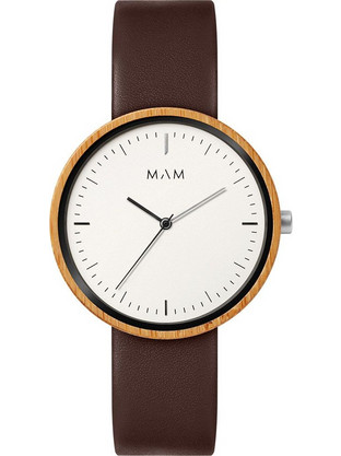MAM Ανδρικό Ρολόι με Καφέ Δερμάτινο Λουράκι MAM650
