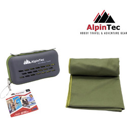 AlpinTec Dryfast XL - Πετσέτα Microfiber 75 x 150 cm, Χρώμα: Army Green
