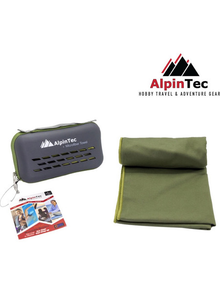AlpinTec Dryfast XL - Πετσέτα Microfiber 75 x 150 cm, Χρώμα: Army Green