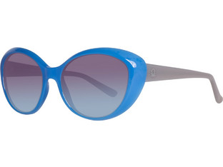 Benetton BE937S 02 Γυναικεία Γυαλιά Ηλίου Cat Eye Κοκάλινα Μπλε με Μαύρο Polarized Φακό