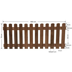 Ξύλινος φράχτης premium 180x75 cm-Tesias Group