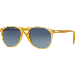 Persol PO9649S 204/S3 Ανδρικά Γυαλιά Ηλίου Aviator Κοκάλινα Κίτρινα με Μπλε Degradee Φακό