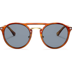 Persol PO3264S 96/56 Γυναικεία Γυαλιά Ηλίου Στρογγυλά Κοκάλινα Ταρταρούγα με Μπλε Polarized Φακό