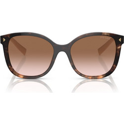 Prada PR22ZS 07R0/A6 Γυναικεία Γυαλιά Ηλίου Τετράγωνα Κοκάλινα Χρυσά Ταρταρούγα με Καφέ Degradee Φακό