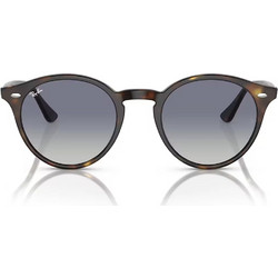 Ray-Ban RB2180 710/4L Ανδρικά Γυαλιά Ηλίου Στρογγυλά Κοκάλινα Καφέ με Μαύρο Degradee Φακό