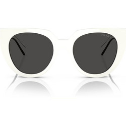 Prada PR14WS 1425S0 Γυναικεία Γυαλιά Ηλίου Τετράγωνα Κοκάλινα Λευκά με Μαύρο Polarized Φακό