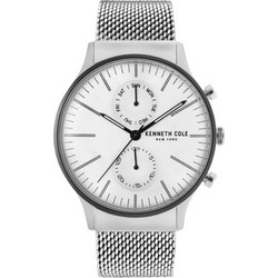 Kenneth Cole New York Ανδρικό Ρολόι Χρονογράφος με Ασημί Μεταλλικό Μπρασελέ KC50585006