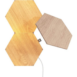 Nanoleaf Elements Wood Look Hexagons Διακοσμητικό Φωτιστικό LED Expansion Pack 3 τμχ