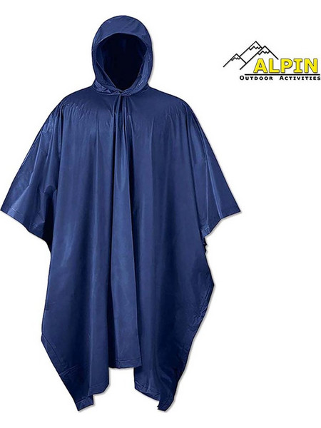 Alpin - Kids PVC Rain Poncho 107*152 Blue