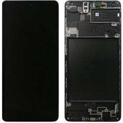 Οθόνη Incell Με Μηχανισμό Αφής με Πλαίσιο για Samsung - Galaxy A71 - Awesome Black - (A715F)