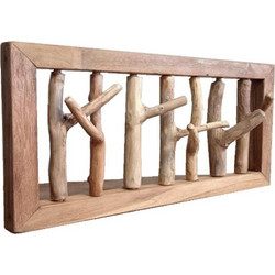 Κρεμάστρα τοίχου Nextdeco Tribeca από ανακυκλωμένο ξύλο teak Υ25x11/8x50εκ