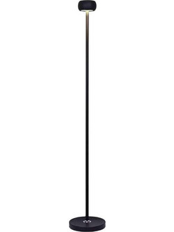 Φωτιστικό δαπέδου led 6W ύψος 160cm ντιμαριζόμενο (dimmable) μαύρο επιτραπέζιο με κοντρόλ δυνατότητας 3 χρωμάτων θερμό ψυχρό φυσικό