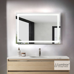 Luminor Form Ορθογώνιος Καθρέπτης Μπάνιου Led Αφής Μεταλλικός FOR10070