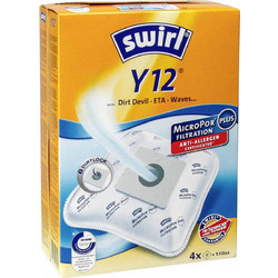 Swirl Y12 Σακούλες Σκούπας 4τμχ Συμβατές με Σκούπα Dirt Devil / ETA / Hoover