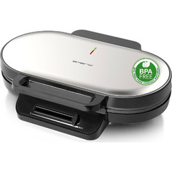 Emerio Waffle Maker, Διπλή Βαφλιέρα 1200 W με Ρυθμιζόμενη Θερμοκρασία, Για 10 Βάφλες σε Σχήμα Καρδιάς, BPA-Free