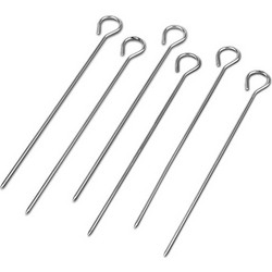 NAVA Ανοξείδωτο σουβλάκι BBQ Guru σετ 6 τεμαχίων 22cm