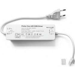 Σύνδεσμος τροφοδοσίας πρίζας για ταινία LED COB 220V-240V max 250W AC Flicker-Free IP44