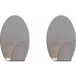Tiger Baseline Σετ των 2 Άγκιστρο medium Brushed stainless steel 1111530942