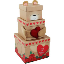 Κουτιά Δώρων Σετ Bear Plush (34K-30303-BXC)