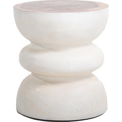 Σκαμπό Najib White Natural (40x40x45) Soulworks 0900009 - Soulworks Λευκό