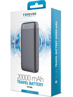 Forever TB-100L Power Bank 20000mAh με 2 Θύρες USB-A & Θύρα USB-C Black