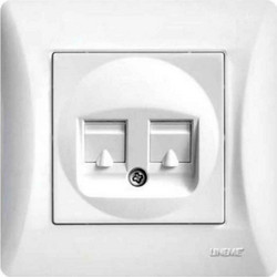 ΠΡΙΖΑ ΔΙΠΛΗ DATA RJ45 ΛΕΥΚΟ Hseries