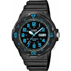 Casio Ανδρικό Ρολόι με Μαύρο Καουτσούκ Λουράκι MRW-200H-2BVEF
