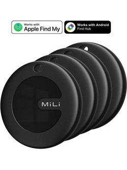 MiLi MiTag Dual System GPS Tracker Finder iOS or Android (4 Pack) - Μαύρο
