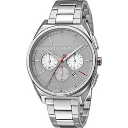 Esprit Slice Ανδρικό Ρολόι Χρονογράφος με Ασημί Μεταλλικό Μπρασελέ ES1G062M0065