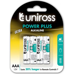Uniross Power Plus Alkaline AAA 4τμχ