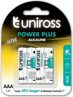 Uniross Power Plus Alkaline AAA 4τμχ