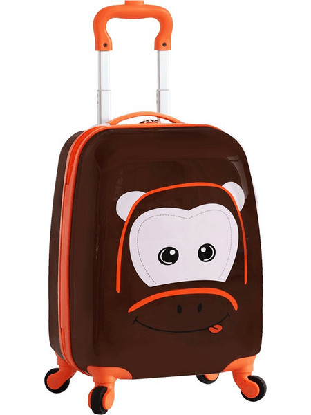 Snowball 846.196196 Monkey Παιδική Βαλίτσα Καμπίνας 44x34x20cm με 4 Ρόδες Καφέ