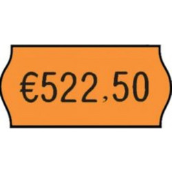 1000 Αυτοκόλλητες Ετικέτες σε Ρολό Φωσφοριζέ Πορτοκαλί 26x12mm (1τμχ)