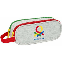 Benetton Pop Κασετίνα με 2 Θήκες Γκρι S4308043