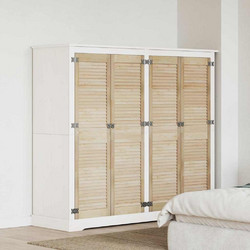 vidaXL Πόρτα Ντουλάπας 4 τμχ. 140,5 x 39,5 εκ Μασίφ Ξύλο Πεύκου Φυσικό