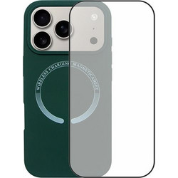 Redshield iPhone 17 Pro Magsafe Silicone Case & Full Face Glass Green Θήκη Κινητού & Προστατευτικό Οθόνης