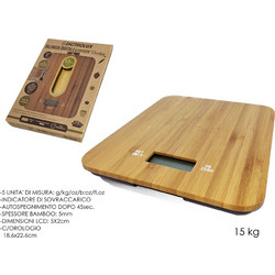 Ζυγαριά κουζίνας 15kgr bamboo ηλεκτρονική 624101
